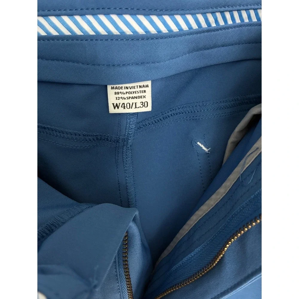 FootJoy Golf Pants Mens 40x30 Blue Athletic Fit 5-Pocket Performance Trousers